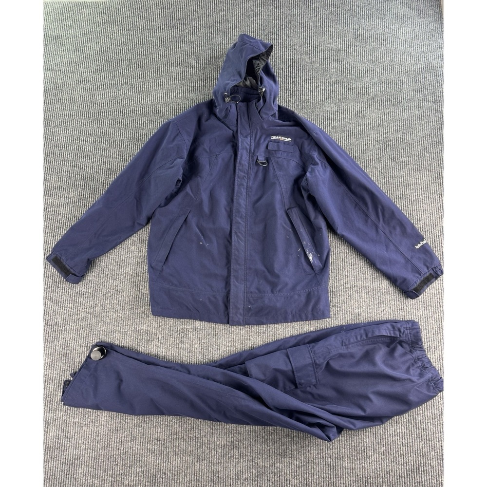 Field Stream Hydro Suit Jacket Medium Blue Outdoor Hunting Rain Pants Large